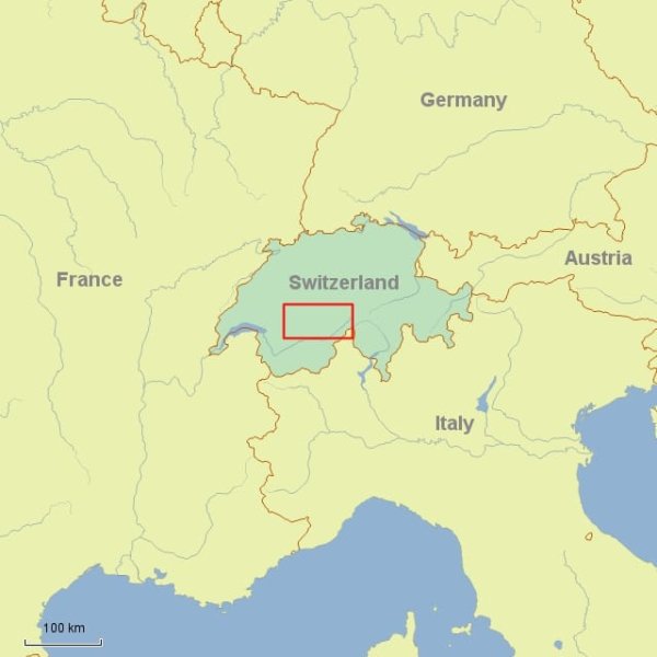 Across the Berner Oberland Hike map