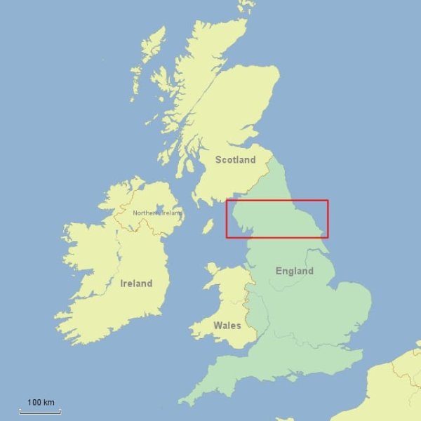 Self-Guided England Coast-to-Coast map